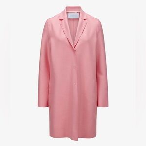Harris Wharf London Cocoon Wool Pea Coat Pink NWT